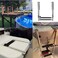 Amarine Made 2 Steps Boat Ladder Folding Pontoon Boat Ladder Stainless Steel Telescoping Dock Ladder for Marine Swimming Pool Lake