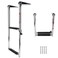 Amarine Made 2 Steps Boat Ladder Folding Pontoon Boat Ladder Stainless Steel Telescoping Dock Ladder for Marine Swimming Pool Lake