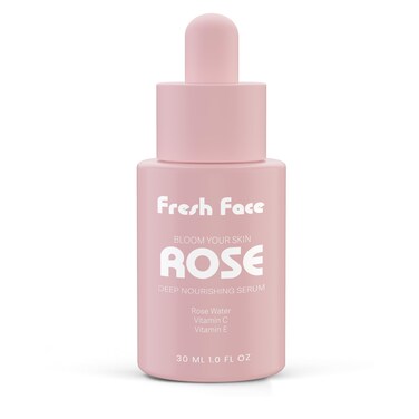 Face Fresh Vitamin C and E Face Serum with Rose Water Hyaluronic Acid Collagen and Aloe Vera 1oz30ml  pH Balancing Hydrating Serum for Bright Moisturize Acne Prone and UV Protected Healthy Skin