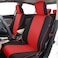 FH Group Full Set Cloth Car Seat Covers  Universal Fit Low Back Front Seat Covers Airbag Compatible Split Bench Rear Seat Washable Seat Cover for SUV Sedan Van Red