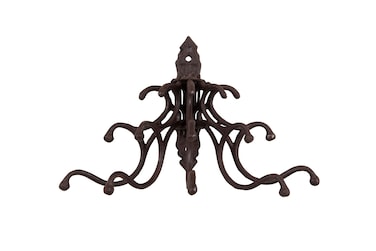 Creative CoOp Antique Cast Iron Wall Hooks in Rust Finish