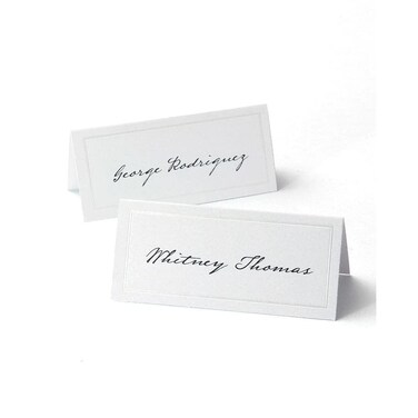Gartner Studios White Pearl Place Cards 375 X 175 48 Count