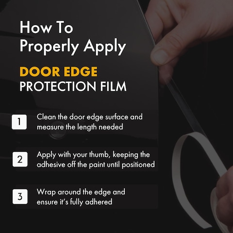 XPEL Door Edge Guard Protection Film Roll 38 x 100  Car or Truck Doors Protective Barrier Against Minor Scratches Paint Chips Door Edge Impact and Dings  Prevents Damage and Possible Rust
