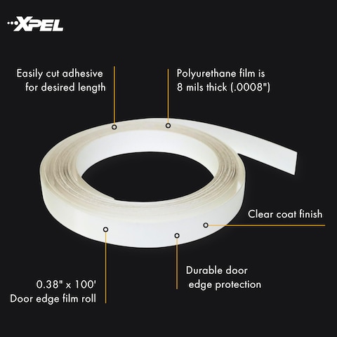 XPEL Door Edge Guard Protection Film Roll 38 x 100  Car or Truck Doors Protective Barrier Against Minor Scratches Paint Chips Door Edge Impact and Dings  Prevents Damage and Possible Rust