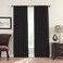 ECLIPSE Fresno Modern Blackout Thermal Rod Pocket Window Curtain for Bedroom 1 Panel 52 x 95 Black