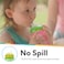 Nuby NoSpill Soft Straw Easy Grip Sippy Cup for Girls  3Pack 10 Oz  12 Months