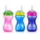 Nuby NoSpill Soft Straw Easy Grip Sippy Cup for Girls  3Pack 10 Oz  12 Months