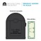 Architectural Mailboxes 8830B10 Winston Nickel Flag Post Mount Mailbox Medium Black