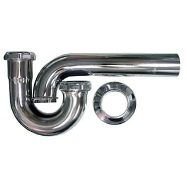 LASCO 033431 17Gauge Plumbers Grade P Trap 1 12Inch Chrome Plated Brass