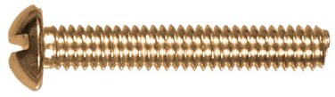 Hillman 1989 632 x 34 in Round Slotted Machine Screw  Brass 075 inches 40Pack