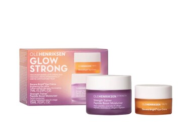 Olehenriksen Hunt for Hydration Mini Moisturizer  Eye Cream Duo Holiday Gift Set Banana Bright Eye Crme and Strength Trainer Peptide Boost Moisturizer