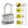Master Lock Silver Magnum Outdoor Padlock with Key Keyed Alike Gate Locks for Outdoor Fence or Shed with Long Shackle 4 Pack M1XQLFCCSEN