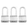 Master Lock M1XTRILH Magnum Heavy Duty Padlock with Key 3 Pack KeyedAlikeSilver