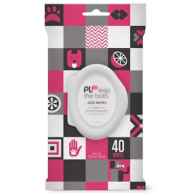 PL360 Dog Grooming Wipes for Cleansing  Deodorizing  Pet Wipes for Dogs Cats Puppies  Kittens  Mandarin Scent  Eco Friendly Natural and Safe Ingredients  40 Count