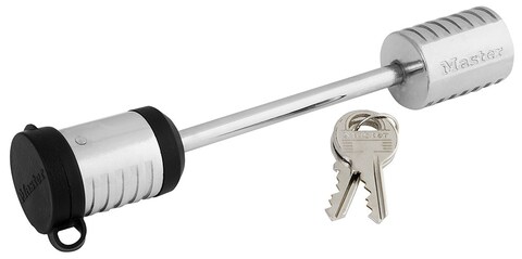Master Lock 1471DAT Trailer Coupler Latch Lock 312 Long Shackle x 932 Diameter Pin Silver Fits UFP and surge brake couplers
