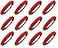 Kenz Laurenz Red Glitter Headbands 12 Pack for Softball Volleyball Basketball Sports Teams