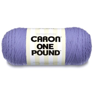 Caron One Pound Solids Yarn 16oz Gauge 4 Medium 100 Acrylic  Lavender Blue For Crochet Knitting  Crafting  1 Piece