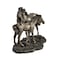 Veronese Design Majestic Mare and Foal Wild Horses Bronze Finish Statue  Exquisite Detail  ColdCast Resin  7 Inches Long  Perfect Home Decor for Horse Enthusiasts