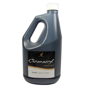 Chromacryl Premium Student Acrylic Paint 12 Gallon Jug Black