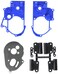 RPM Hybrid Gearbox Housing and Rear Mounts for Traxxas 2WD Electric Blue