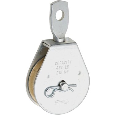 National Hardware N195792 3211BC Swivel Single Pulley in Zinc plated2 Inch