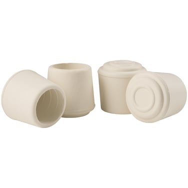 softtouch 12 Rubber Folding Metal Chair Leg Cap Replacement Tips White 4 Pack