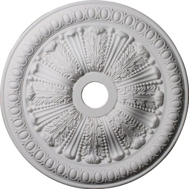 Ekena Millwork CM27TO Tomango Egg  Dart Ceiling Medallion 27 78OD x 3 78ID x 2 12P Factory Primed