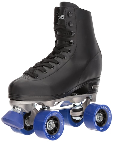 CHICAGO Skates Premium Black Quad Roller Skates for Boys and Men Beginners Classic Adjustable HighTop Design for Indoor or Outdoor Skates and Roller Derby
