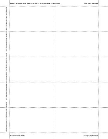 Geographics LaserInkjet Business Cards 2 x 35 Inches White 10 Cards per Sheet 350 Cards Total per Pack 39051