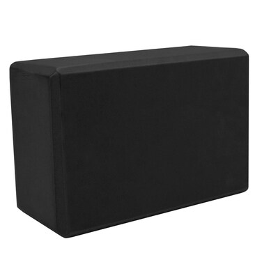 Crown Sporting Goods Large High Density Black Foam Yoga Block 9 in x 6 in x 4 in