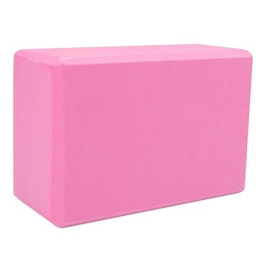 Crown Sporting Goods Large High Density Pink Foam Yoga Block