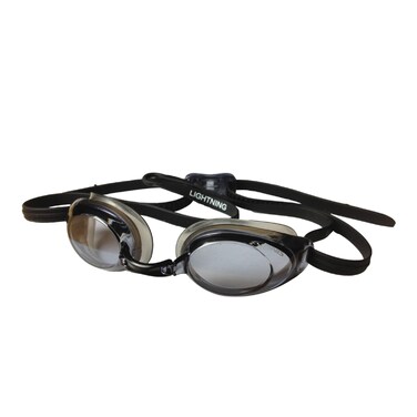 FINIS Lightning Goggles  Competitive Swim Goggles for Women and Men  Watertight Swimming Goggles with Adjustable Silicone Straps  Adult Swim Goggles with 4 Interchangeable Nose Pieces  BlackSmoke