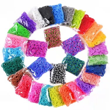 VICOVI 15000 Colorful Rubber Loom Bands Refill Kit for Boy Girl DIY Craft Gift Set Include  500 Cute Clips 6 Hooks  15 Charms
