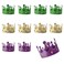Mardi Gras Multicolor Glittering Foil Crowns  4 x 7 Pack of 12  Brilliant  Festive Design  Dazzling  Reusable Party Accessory  Perfect for Mardi Gras Events