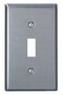 Leviton 0048400104 Single Gang Stainless Steel Single Toggle Wallplate  10 Pack