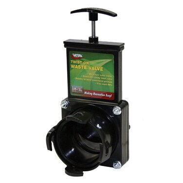 Valterra T58 TwistOn Waste Valve MessFree Waste Valve for RVs Campers Trailers