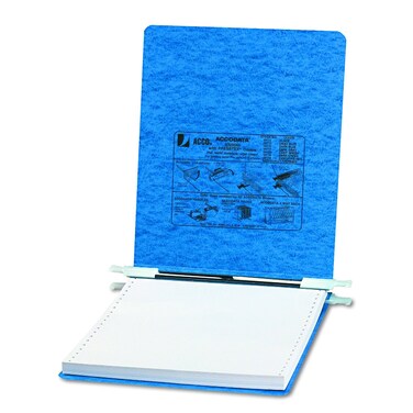 ACCO Pressboard Hanging Data Binder 95 x 11 Inches Unburst Sheets Light Blue 54112