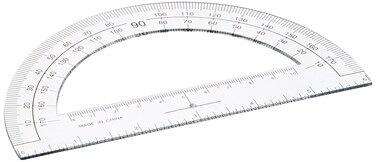 Sparco 01490 Plastic Protractor 6Inch Ruler Base Clear