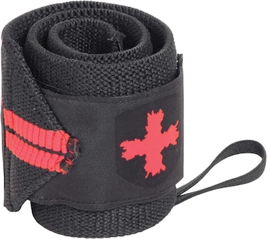 Harbinger Red Line 18Inch Weightlifting Wrist Wraps for Men and Women Pair BlackRed