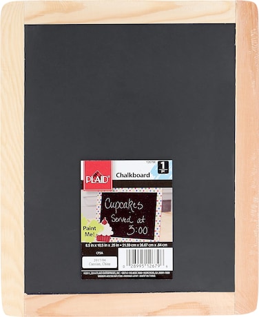 Plaid Double Sided Framed Chalkboard 85X105 1 Pack