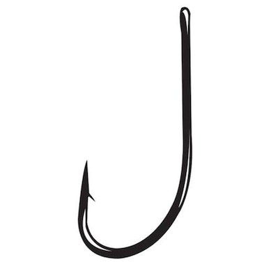 Gamakatsu SI45 Bone Fish Hook Size 4 NS Black