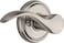 Baldwin Tobin Half Dummy Door Left Handed Lever NonTurning Door Handle for Closet French Door With Microban Protection in Satin Nickel