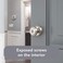 Baldwin Alcott Interior Privacy Door Knob Handle for BedroomBathroom Keyless Door Lock With Microban Protection in Satin Nickel