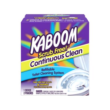Kaboom Scrub Free Toilet Bowl Cleaner System with 2 Refills