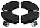 Idzo Heavy Duty Plant Caddy with Wheels 440lbs Capacity Adjustable 1521 in Black