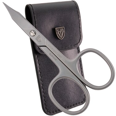 3 Swords Germany  brand quality STAINLESS STEEL INOX CURVED COMBINED CUTICLE  NAIL SCISSORS 1 PIECE with case for manicure pedicure  nail care by 3 Swords  Made in Germany