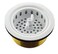 Mr Scrappy 35 Sink Drain Assembly with Twist Lock Basket Strainer Solid Brass White