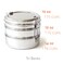 Ecolunchbox Tri Bento 3Tier Stainless Steel Lunch Box  45 Cups 36 oz Capacity  525 x 525 x 4 inches 135 x 135 x 10 cm  Perfect for Meal Prep Snacks  Portion Control  Durable BPA Free