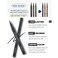 WAKEMAKE Any Proof Eyeliner Korean Makeup Liquid Eyeliner Waterproof Smudgeproof UltraFine Tip Long Lasting Waterproof Liquid Eyeliner 005 OZ Pack of 2