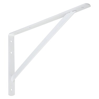 National Hardware N260596 111BC Super Strength Shelf Bracket in White 16 Inch